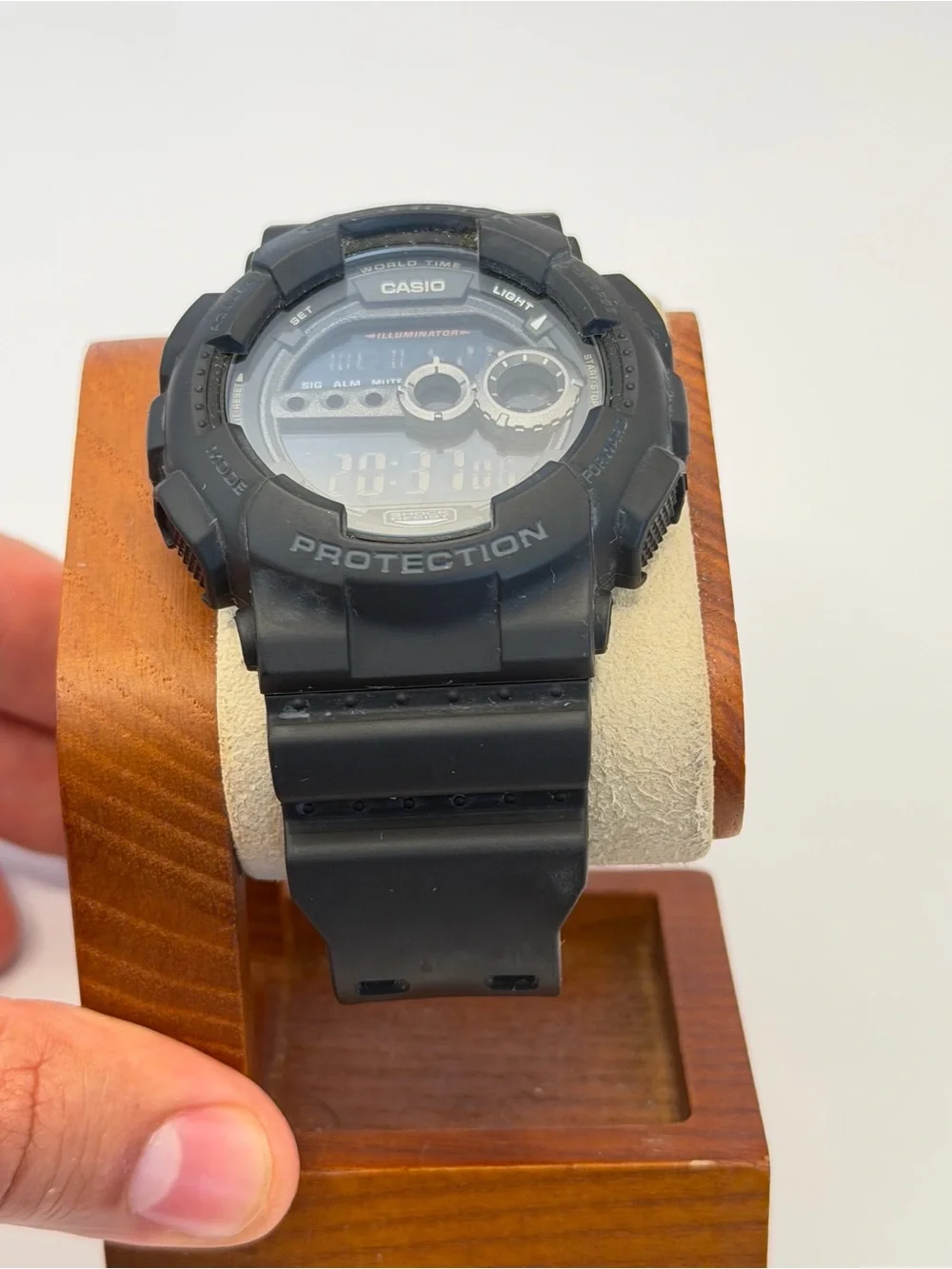 Casio‎ G-Shock GD100-1B black resin digital watch, very good